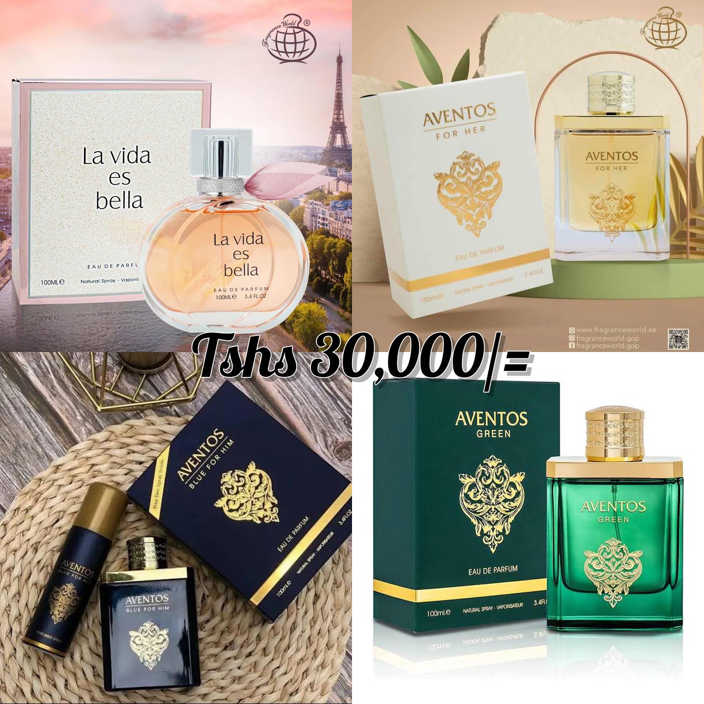 PERFUMES EXTRA LONG LASTING (100mls)
-Tshs 30,000/=
💫Zinadumu kwenye nguo au mwilini for more than 48 hours
💫MBEYA MJINI UTALIPIA BAADA YA KUPOKEA & MKOANI NATUMA KWA UAMINIFU MKUBWA KABISA
💫☎️-0673324537