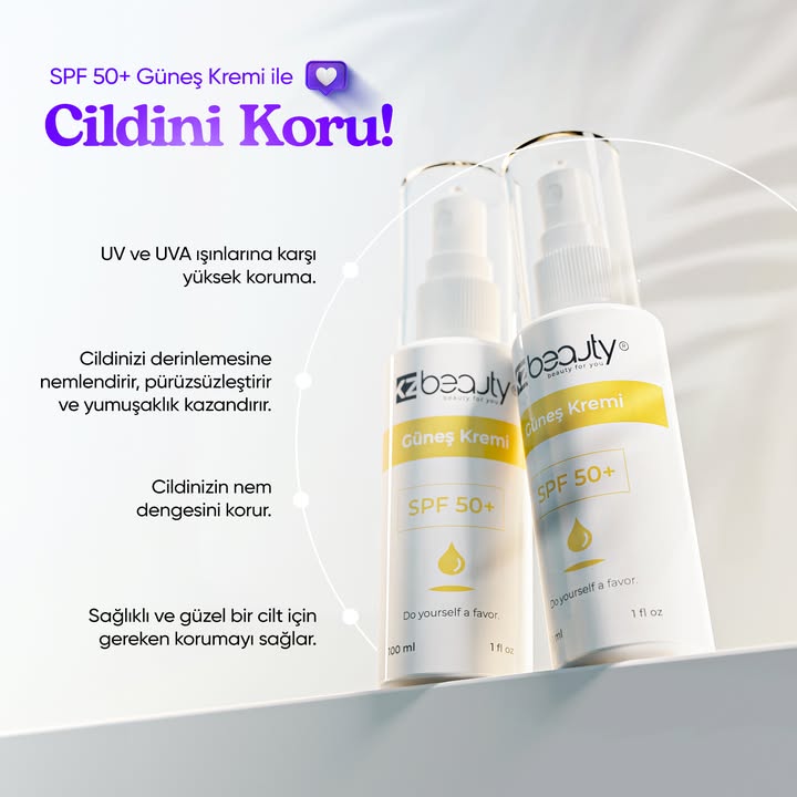 SPF 50+ Güneş Kremi ile cildini koru. 🤍 Bu özel krem, yüksek koruma faktörü ile cildini güneşin zararlı etkilerinden korurken, cilt yaşlanmasını geciktirir. Güneş kremi, cildini nemlendirir, besler ve güneşe karşı dayanıklı hale getirir. ✨☀️
Gün boyu güvende kalman için SPF 50+ Güneş Kremi ile cildini koru ve güneşin keyfini çıkar! ☀️🤍
Türkiye'nin Her Yerine Kargo İmkanı! 📦
Online Alışveriş İçin www.kzbeauty.com.tr 💌
#kzbeauty #güneşkremi #ciltbakımı #skincare #aydınlatıcı #trendyol #suncream