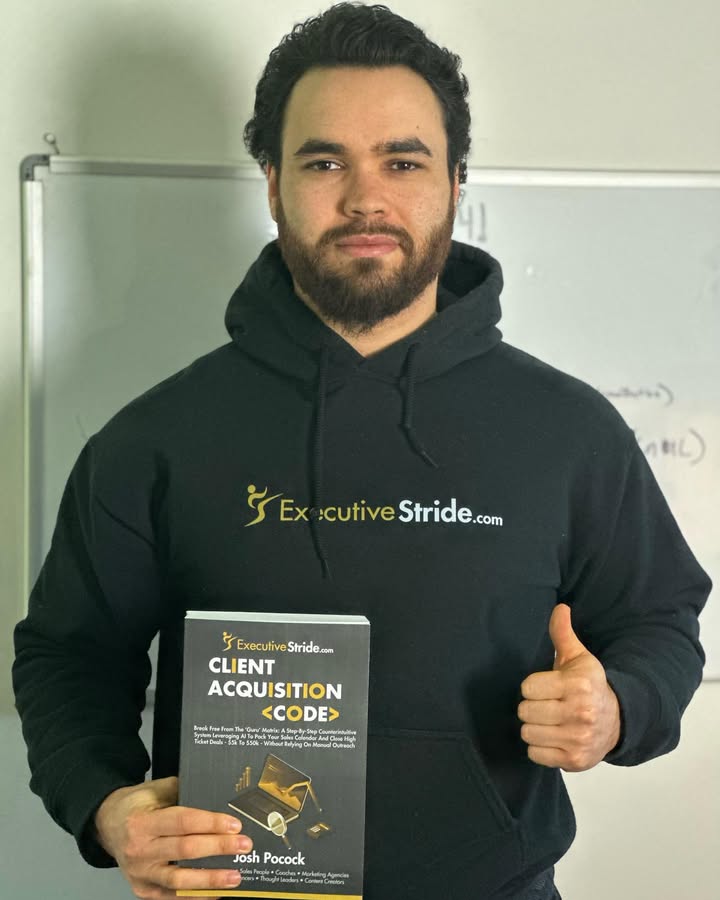 After endless sleepless nights... 😴
Countless hours of relentless work... 💻
And an unwavering commitment to mastery... 💪🏽
Today marks a monumental chapter in my life – and potentially yours. 🫵 The “Client Acquisition Code™” is finally here.👨💻 In creating this book I’ve held nothing back.
The Client Acquisition Code™ is a comprehensive guide for entrepreneurs and business owners interested in streamlining their client acquisition process to landing 15-35 high ticket clients every month with A.I.-driven tactics, escaping the ‘Guru’ Matrix 🤖
This isn’t just another business book. It’s the culmination of $300,000+ worth of courses, masterminds, real-world experience, and years of hard-won lessons. All boiled down into actionable strategies that I’ve personally used to transform my approach to business growth for myself and my clients.
Say goodbye to:
❌ Time-consuming prospecting methods that generate unqualified leads.
❌ Being a slave to your business and your scrapy fulfillment process that doesn’t scale.
❌ Short-term tactics pedaled by “gurus” with no long-term vision.
Embrace the paradigm shift to:
✅ Systematic attraction and conversion of high-ticket clients.
✅ Significant profitability without the high cost of traditional tactics.
✅ Strategically leverage AI and advanced systems to streamline content creation, asset creation, and everything else in your business. 🤖
✅ Freedom to focus on serving your clients at the highest level possible, living your passion every single day, and changing the world! 🌎
Take The Stride Pill!💊 Escape The Guru Matrix Today! you can order it here ⏩ https://clientacquisitioncode.com/
Discover the secrets of AI-driven client acquisition, escape the ‘Guru’ Matrix, and break free from all the latest marketing fads with our transformative system, the “Client Acquisition Code”. I poured my blood, sweat and tears into this book, but most important, my heart and soul.
Love Josh ❤️