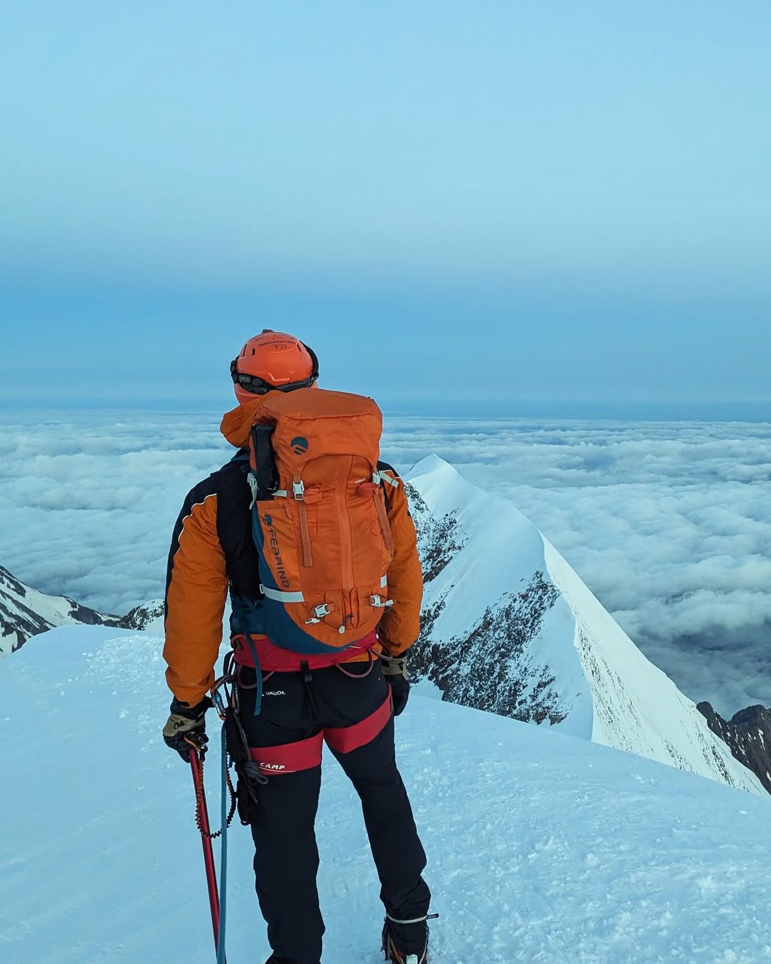 Massiccio del Monte Bianco, respiro corto vento discreto sangue con poco ossigeno