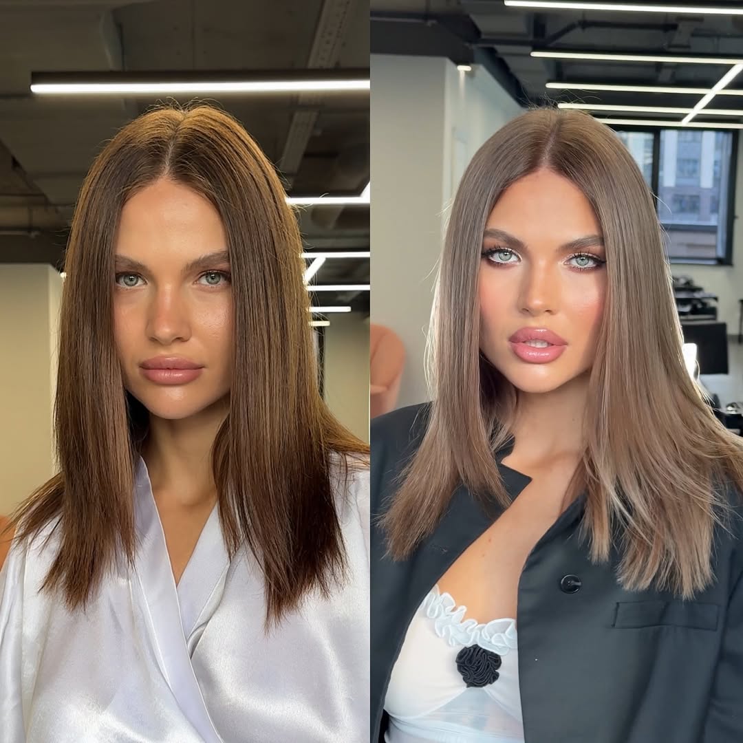 Вышли из шоколадного в русый за 1 посещение 😍
Идет новый цвет @anitakobelevaa ?👇🏼👇🏼👇🏼