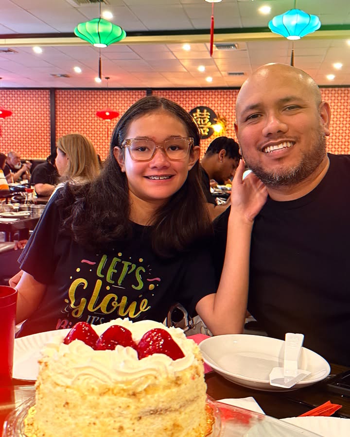 Happy 13th birthday to my happy baby girl. You’ve made me the proudest father, especially when you told me you got accepted into the Cambridge program at your school next year! Keeping aiming for the stars! #twinning