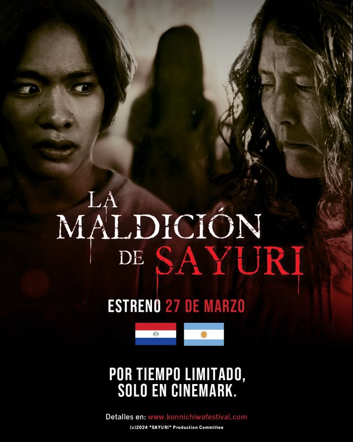 ¡#LaMaldicionDeSayuri llega a Paraguay 🇵🇾 y a Argentina 🇦🇷 esta semana, por tiempo limitado en Cinemark!
Vive esta montaña de emociones del maestro del J-Horror Koji Shiraishi (Noroi, The Occult, Sadako vs Kayako)
Más información en: https://bit.ly/Sayuri_cines
#Cine
#Horror
#JHorror