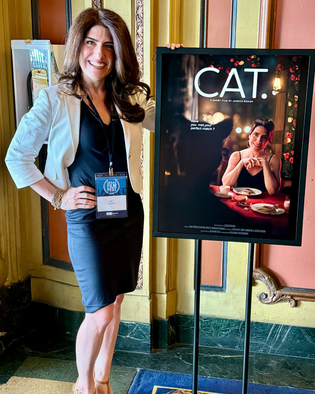 You may know that our film "cat." was accepted into the UCLAxFilmFest 2025.
Even better, it won the award for Best Unique and Artistic Film!
Woo-hoo! A big shout out to @jessicaredish. Her POV on the world is what makes her a one of a kind filmmaker and director. This award is well-deserved. Unfortunately, Jessica wasn’t able to be there so @alphafaye and I got to accept it for her!
And of course, a huge congratulations to the entire cast, crew and producers of @cat_shortfilm.
Wait….is this dog girl becoming a bigger cat fan??
I also got to say, the Los Angeles Theatre downtown was so freakin’ cool! Charlie Chaplin famously premiered his "City Lights" and refurbished the theatre to do so. It was incredible to be surrounded by such film history.
I’m honored to be a part of the UCLAx community.
#workingactor #filmfestival #awardwinning #actor