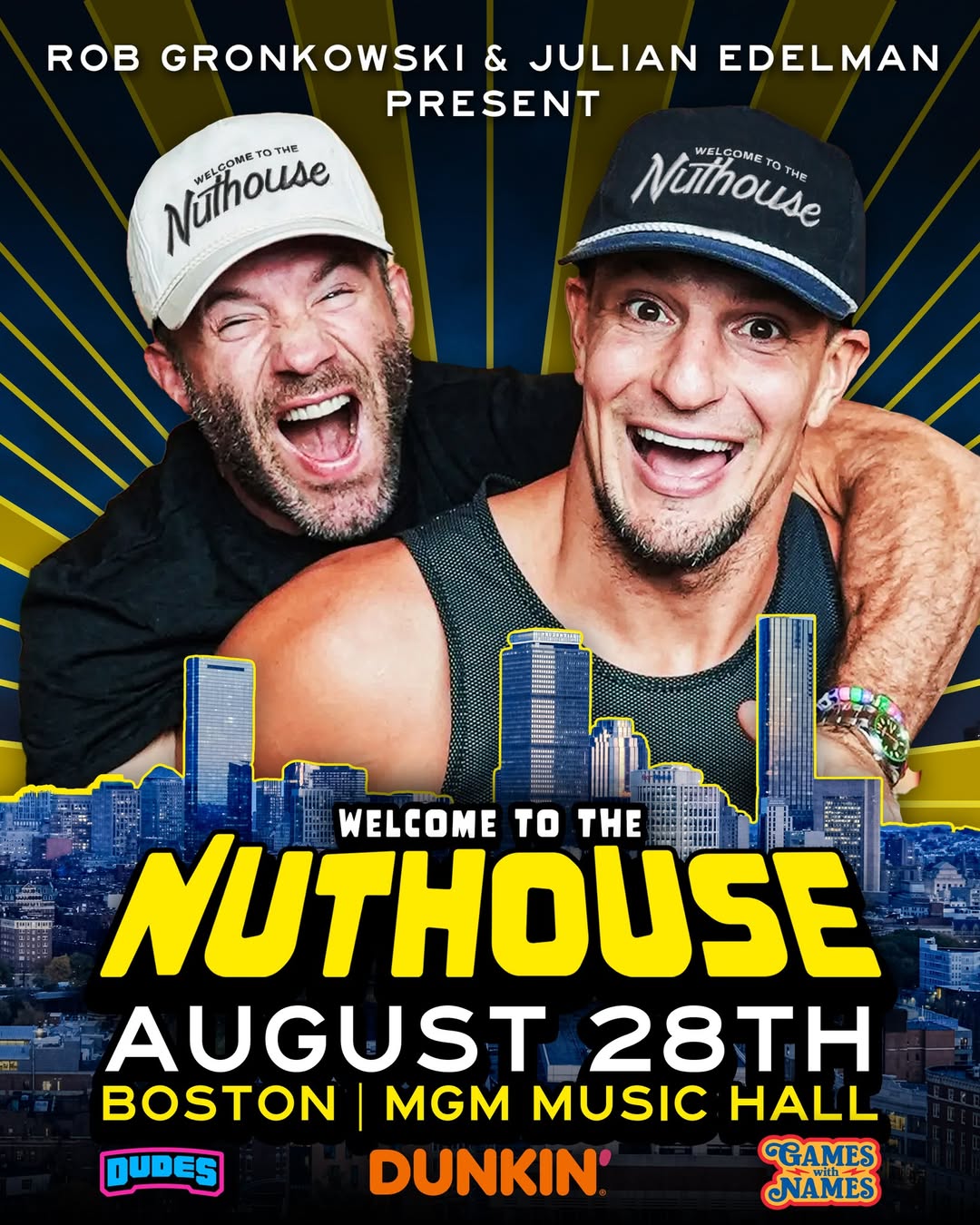 We're back Boston! The Nuthouse is coming to the @mgmmusichall on August 28th for a brand new live show that's got @gameswithnames ,@dudesondudes, and plenty of surprises in between!
Pre-Sale Tickets go live tomorrow at 10 AM EST in the link in our bio or visit ticketmaster.com
Promo Code: NUTHOUSE