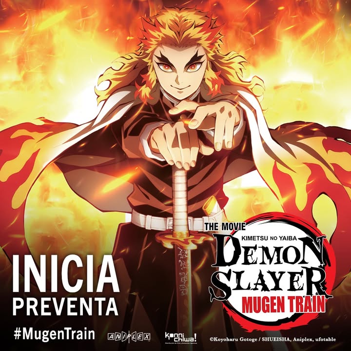 ¡Revive la épica batalla de #Rengoku en el re-estreno de #DemonSlayer #MugenTrain en @cinepolismx y @cinemex ! ¡Compra tus boletos en preventa! ¡Pronto más sorpresas! 🔥 ⚔️ 😈