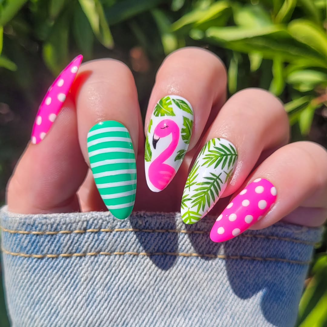 Flamingo vibes in full effect! 🦩 @pb.polish created this amazing tropical nail design using Whats Up Nails products — available now at WhatsUpBeauty.com (link in bio)!
Featured products:
🦩 Stamping Plate: B028 Tropical Escape ($7.75 USD)
⚪ White Stamping Polish: Blanc My Mind ($8.95 USD)
🟢 Light Green Stamping Polish: Pod Partners ($8.95 USD)
Whether you're dreaming of beachy escapes or just love a fun tropical mani, these tools are perfect for crisp, colorful stamping!
📦 We ship worldwide from the USA!
#whatsupnailsb028 #NailArt #NailDesign #StampingNailArt #StampedNailArt #TropicalNails #WhatsUpNailsBlancMyMind #WhatsUpNailsPodPartners #FlamingoNails #SummerNailInspo