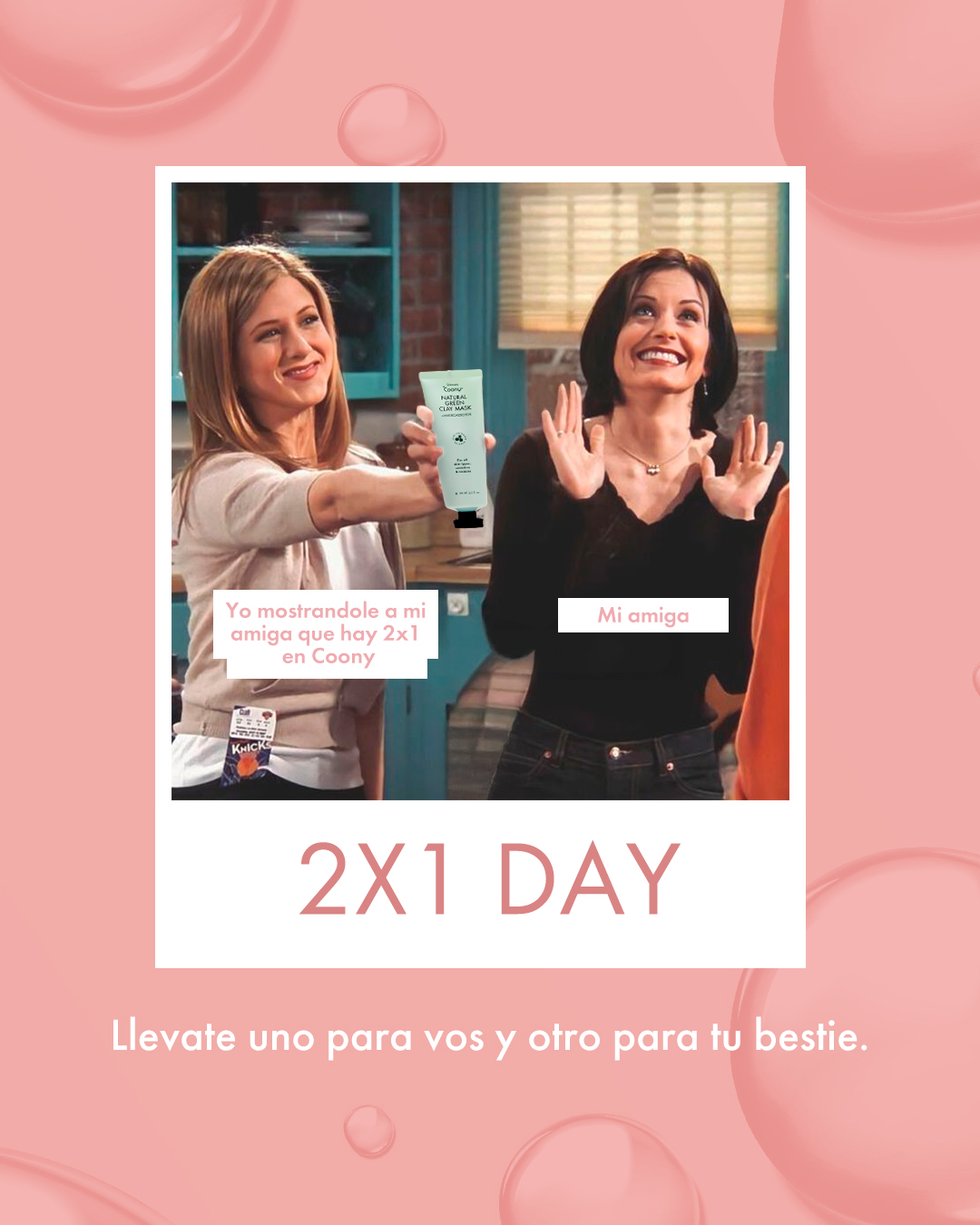 Se viene el día del amig@ y en Coony nos volvimos locaaas... Activamos el 2x1 DAY: Llevate uno para vos y otro para tu bestie.
OJO: Son solo productos seleccionados 🪄
Comentá acá abajo tu favorito