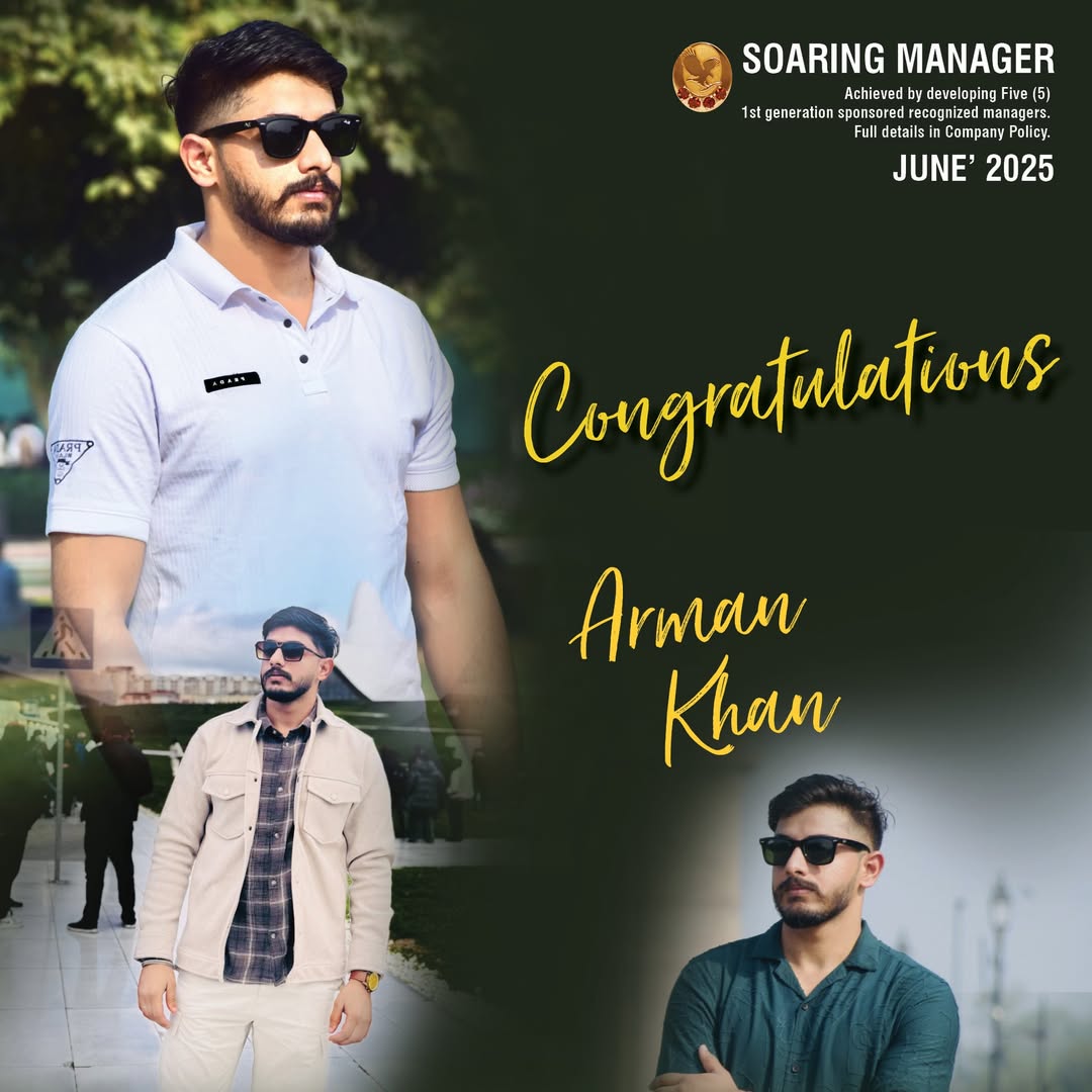 Presenting! A Brand New Soaring Manager!
Arman Khan
Congratulation!
Read all about his journey in the latest edition of the Forever India Newsletter!
#recognition #whatmattersmost #soaring #flpindia