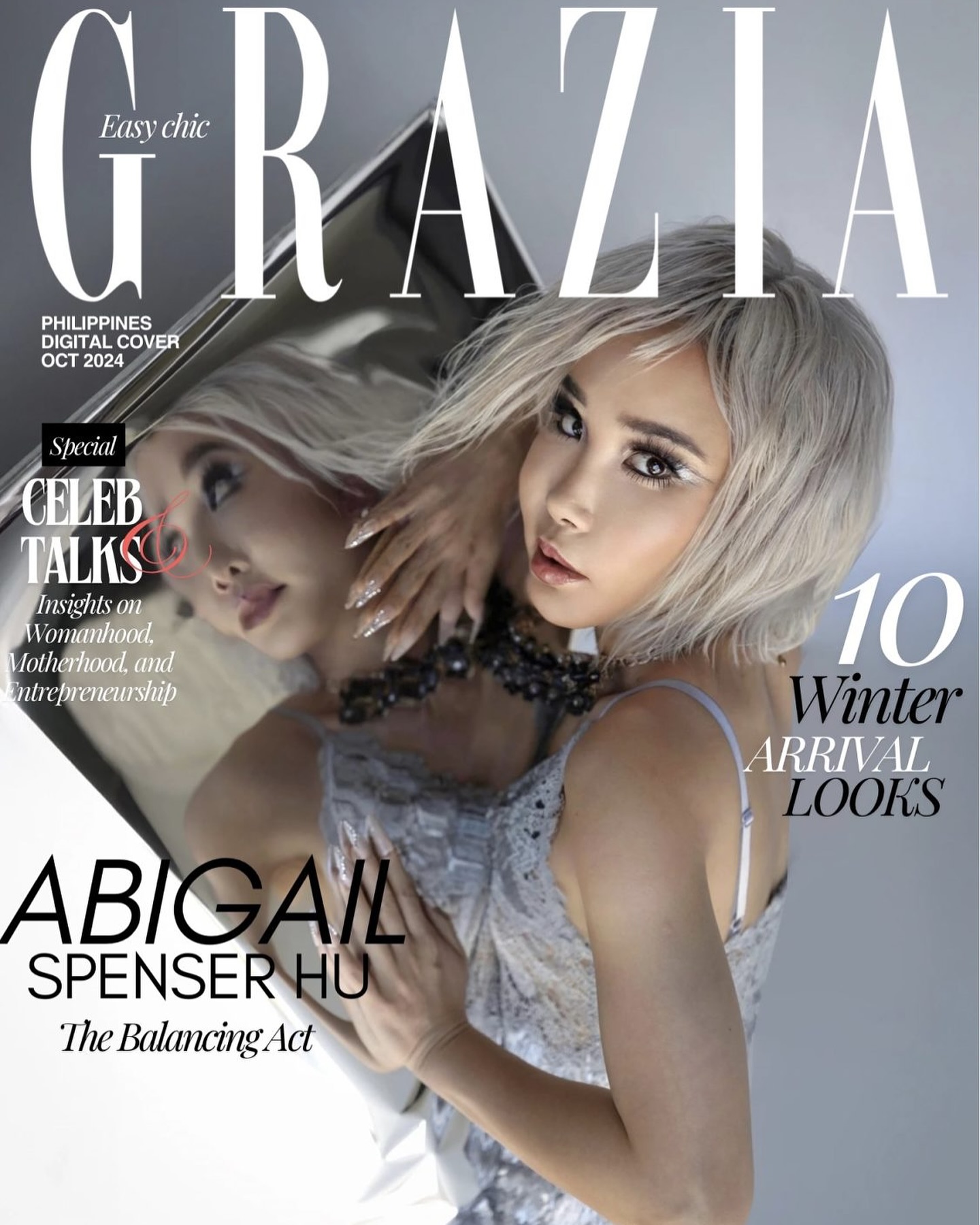 Grazia Philippine Cover
THE BALANCING ACT: INSIGHTS FROM SINGER ABIGAIL SPENSER HU ON WOMANHOOD, MOTHERHOOD, AND ENTREPRENEURSHIP
Photo @dali.photographer
Stylist @styledbyweathersby
Hair @vladimirsimic1
Makeup @makeupwith_emily
Brand @sky wearing “Bettia” dress
https://grazia.ph/2024/10/16/the-balancing-act-insights-from-singer-abigail-spenser-hu-on-womanhood-motherhood-and-entrepreneurship/