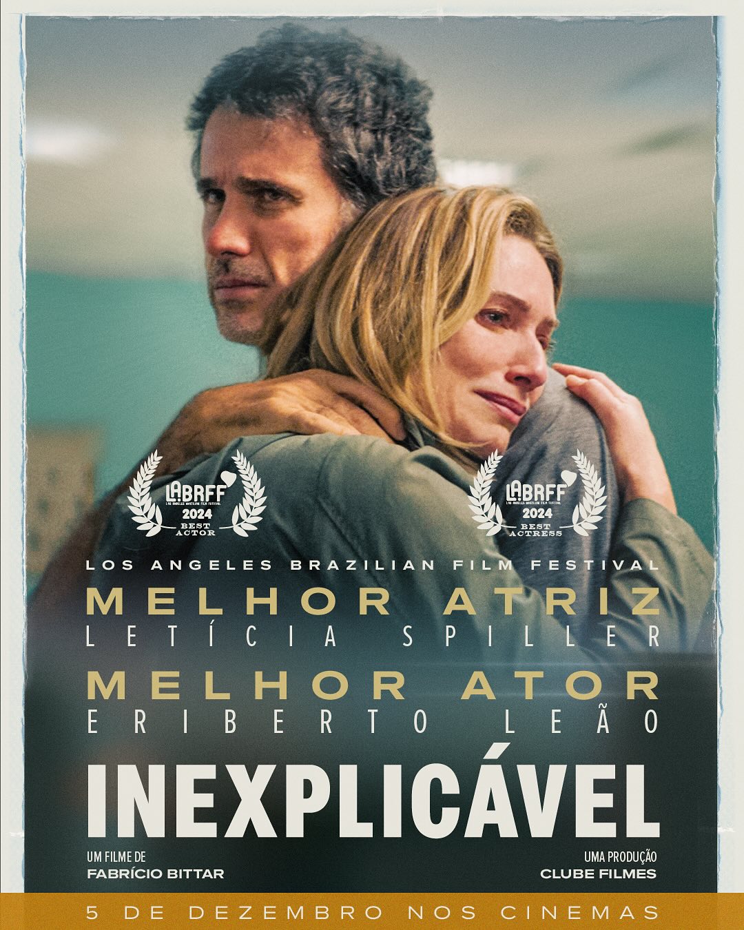 🙏✨ Que momento inesquecível! @arealspiller e @eribertoleao72 conquistaram os prêmios de MELHOR ATRIZ e MELHOR ATOR na edição de 2024 do Los Angeles Brazilian Film Festival @labrff , por suas atuações no filme Inexplicável. 🏆
A cerimônia aconteceu nesta quinta-feira, em Hollywood, com a presença da atriz, do diretor @fabriciobittar e do produtor executivo @lucasveiga .
O filme foi exibido na última quarta, no festival que destaca as mais recentes produções do cinema brasileiro para o público americano.
#CinemaBrasileiro #LosAngelesFilmFestival #Premiação #FilmeInexplicável #LeticiaSpiller #EribertoLeão #BrazilianFilm #ClubeFilmes #HollywoodPremiere #FilmFestival2024