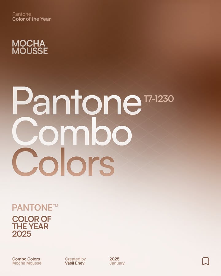 🤎 PANTONE • Combo Colors
Looking to incorporate the Pantone Color of the Year into your projects? I’ve curated a few stunning color combinations featuring Mocha Mousse.
💬 Comment your favorite number and let me know what it reminds you of!
•
#pantone #coloroftheyear #mochamousse #pantoneinspiration #stunninggradients #colorpalette #designinspiration #gradient #gradients #color #colors #palette #graphicdesign #graphicdesigner #dotuiux #uiux #ui #uitrends #designtrends #colorinspiration #designtips #creativecloud