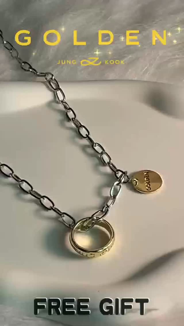 Choose your Free Jungkook Golden Jewelry 💛 with all orders before they're sold out (link in bio)