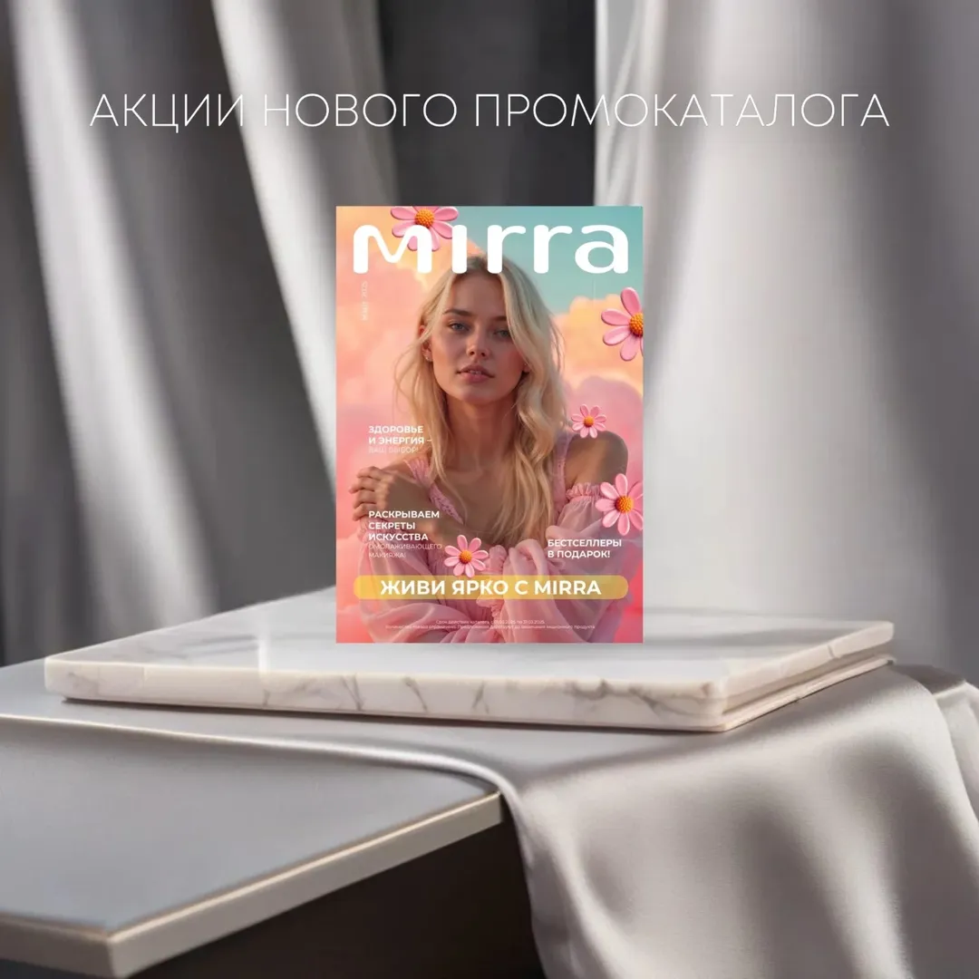 ✅АКЦИИ НОВОГО ПРОМОКАТАЛОГА с 1 марта по 31 марта 2025 г.!
🏷️СКИДКА 10% Набор «GREENNOURISHMENT»: РЕМУВЕР для легкого снятия макияжа с маслом семян конопли + КРЕМ для АКТИВНОГО ВОССТАНОВЛЕНИЯ КОЖИ с маслом семян конопли.
🏷️СКИДКА 10% Набор PROF BOX «БЫСТРОЕ ПРЕОБРАЖЕНИЕ» Mirra Professional: Пенка очищающая ГЛИКОЛИМ 1 + Масло МАССАЖНОЕ твердое (100 мл) + Водорослевый ПИЛИНГ PHYTO-PEEL + Гель ХОЛОДНОГО ГИДРИРОВАНИЯ для очищения кожи + Крем ОМОЛАЖИВАЮЩИЙ PHYTO-RETINOL + Крем для ВЕК (дисп. 50 мл). Протоколы ухода в подарок.
🏷️СКИДКА 20% Программа «ЖЕНСКОЕ ЗДОРОВЬЕ»: МИРРА-ФЕРРУМ + МИРРА-МАГНИЙ.
🏷️СКИДКА 20% Программа «МУЖСКОЕ ЗДОРОВЬЕ»: МИРРА-ЦИНК + МИРРА-СЕЛЕН.
🏷️СКИДКА 5%: КРЕМ ДЛЯ РУК со священной травой и пантенолом(туба 30 мл).
🏷️СКИДКА 10%: УМА-БАЛЬЗАМ;СЫВОРОТКА УВЛАЖНЯЮЩАЯ с икорным золем; АКВА-СЫВОРОТКА увлажняющая; ВИТА-СЫВОРОТКА для кожи век;МИЦЕЛЛЯРНАЯ ВОДА; ГЕЛЬ ТОНИЗИРУЮЩИЙ с антиоксидантным комплексом и родиолой розовой (туба 50 мл); Крем для ВЕК с лифтинг эффектом (туба30 мл); КРЕМ-МАСЛО для РУК.
🏷️СКИДКА 15%: Бальзам УВЛАЖНЯЮЩИЙ с ГИАЛУРОНОВОЙ кислотой; Крем для ВЕК с лифтинг эффектом (дисп.30 мл); РЕВИТАЛИЗИРУЮЩИЙ ФЛЮИД с концентратом икры осетровых и лососевых рыб; ОБНОВЛЯЮЩАЯ СЫВОРОТКА-ПИЛИНГ AHA; ЖИДКОЕ МЫЛО для РУК с эфирными маслами «Citric breeze»; ПУДРА компактная (тон бежевый пастельный); РУМЯНА МАТОВЫЕ «Чайная роза»; Жидкий ХАЙЛАЙТЕР «Glowskin» для лица и тела; ШЕЙКЕР спортивный с чашей бирюзовый.