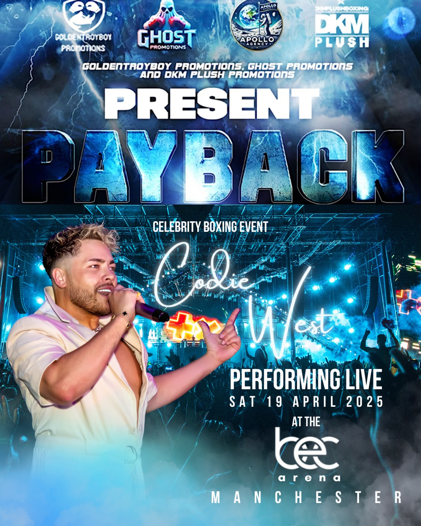 Exciting News! 🎵
I’ll be performing live at the B.E.C Arena in Manchester on Saturday, 19th April 2025 as part of the PAYBACK Celebrity & Influencer Boxing Event!
Get ready for an unforgettable night! I’ll be singing my brand-new upcoming single “Ibiza Nights”
It’s going to be an epic night of music and entertainment don’t miss out!
Tickets 🎟️ Link In Bio
Can’t wait to see you there! 🎤✨