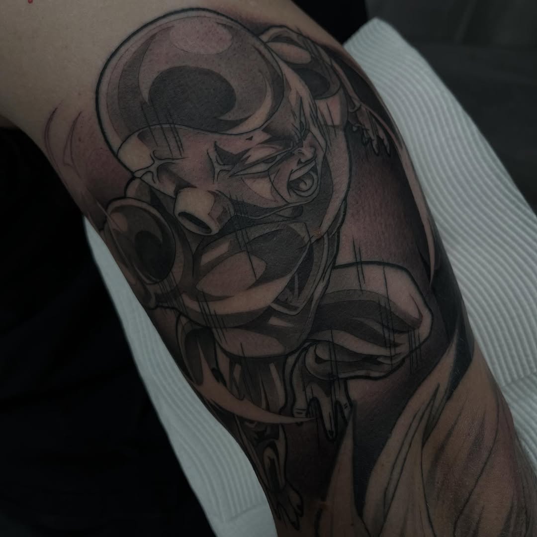Frieeeeezaaaaaaa! As old mate kakarot would say, the mad dawg @evolvedink
Keen on doing some anime, dm me if your interested!
#dragonball #dragonballzfans #dragonballsuper #dragonballz #dragonballkai #frieza #animeart #animetattoo