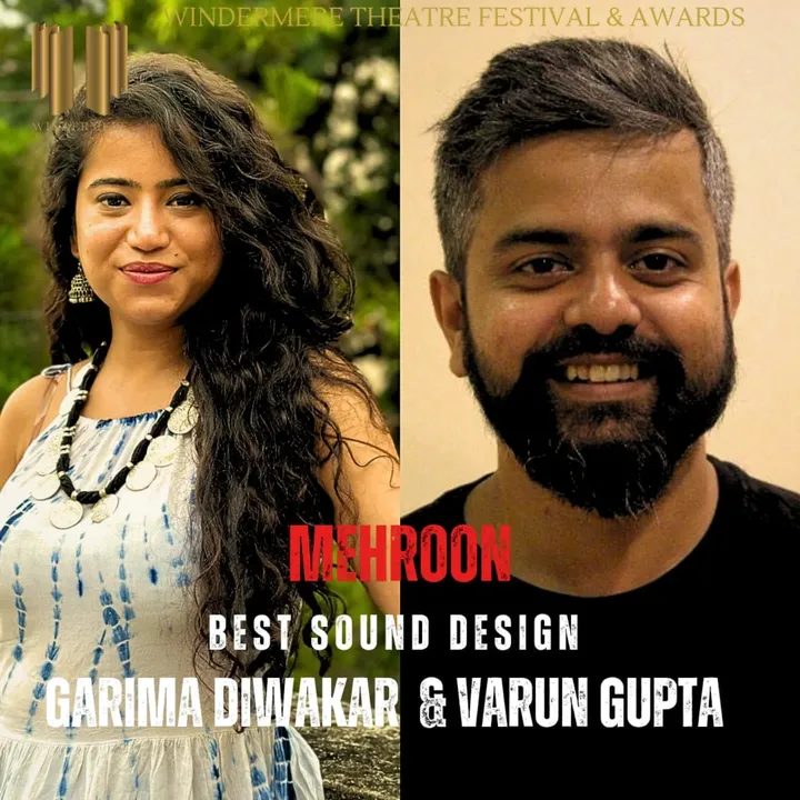 Garima Diwakar & Varun Gupta took home the award for Best Sound Design for their spectacular contribution to Mehroon. Their work indeed took us all to a whole new different realm of witnessing a theatre production. Each detail, whether visible or invisible was felt throughout the performance of the characters, all because of their craft.
#bestsounddesign #awards #windermeretheatrefestival #bareilly #2025