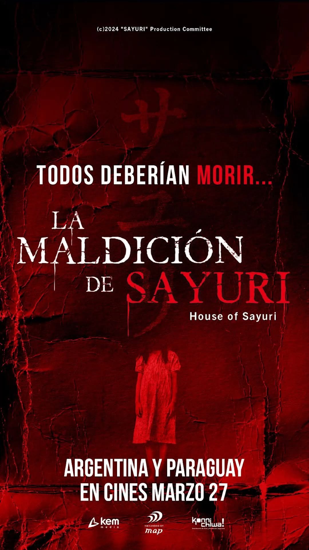 ¡Fanáticos del J-Horror! ¡La Maldición de Sayuri ya está en cines de Argentina y Paraguay! 🇵🇾🇦🇷 ¡No te pierdas esta obra de Koji Shiraishi (Noroi, Sadako vs Kayako, The Occult) escrita por Rensuke Oshikiri.
🎟️ Consulta las entradas y funciones aquí: https://bit.ly/Sayuri_cines