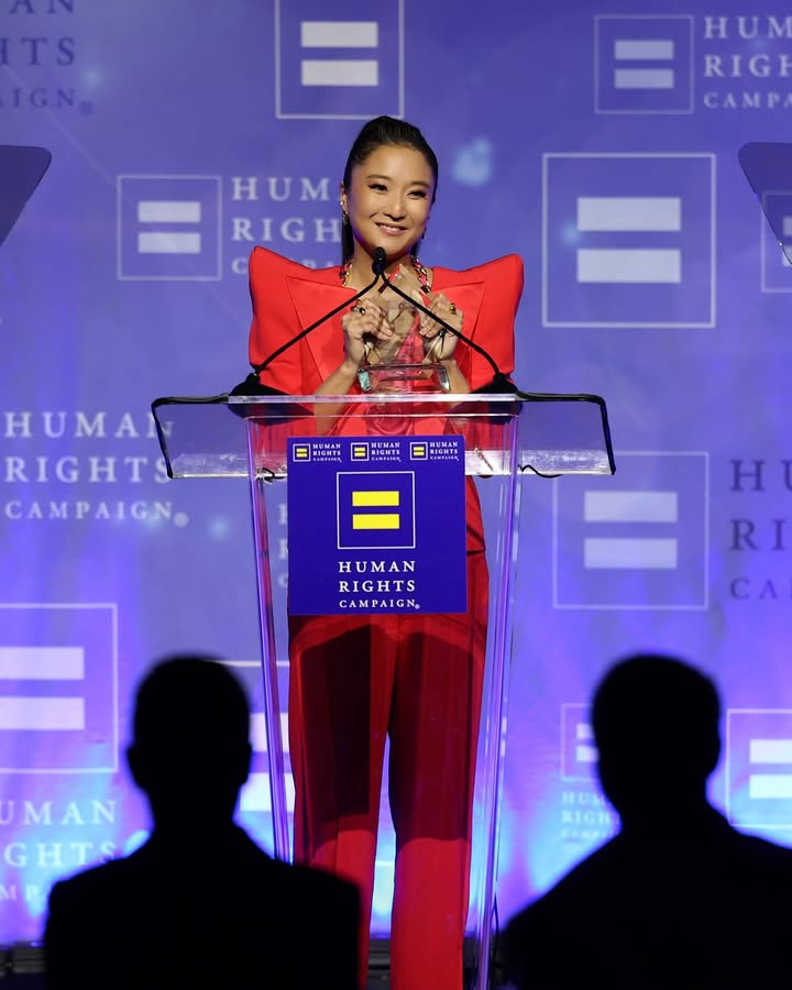 Last week was a moment that I will forever cherish… to receive the IMPACT AWARD from the phenomenal @HumanRightsCampaign, presented with such heartfelt words from THE @shrrycola (everything you said, is exactly how we all feel about you Sherry), amongst an immeasurable amount of love and support was a truly humbling honor. Over the years, I’ve realized firsthand that allyship is more than a label; it’s an action. Thank you to the HRC for the powerful and imperative work that you do to protect the human rights that every person deserves ❤️