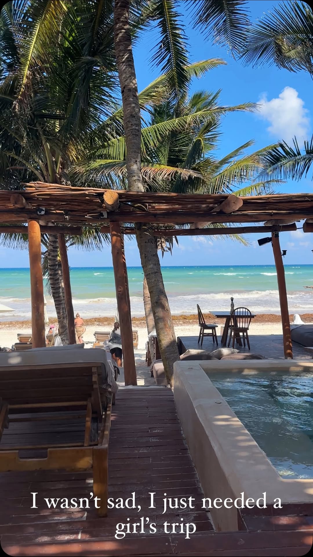 Oh I wasn’t sad- I just needed a girls trip 💗
#tulum #springbreak #girlstrip