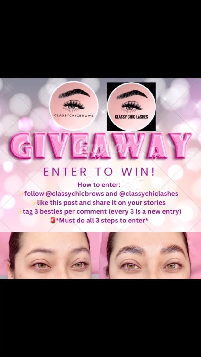 Giveaway 🎊🎉
I’ve decided to spoil one lucky winner for Valentine’s Day who will receive a Brow Lamination + Tint Service Valued at $75!
How to enter:
✨follow @classychicbrows and @classychiclashes
✨like this post and share it on your stories
✨tag 3 besties per comment (every 3 is a new entry)
🚨*Must do all 3 steps to enter*
The giveaway ends on 2/12/23 11:59 pm EST. & 1 winner will be contacted via DM.
*Winner must drive to location in Converse TX*
*Per Instagram rules, we must mention that
this is in no way sponsored, administered or
associated with Instagram, Inc. By entering, entrants confirm their age, release Instagram of responsibility, and agree to Instagram’s terms of use.
#lamination #laminationbrows #browlamination #browshaping #browsbrowsbrows #eyebrows #eyebrowtinting #eyebrows #eyebrowlamination #tintedbrows #browgoals #stephyourbrowplug