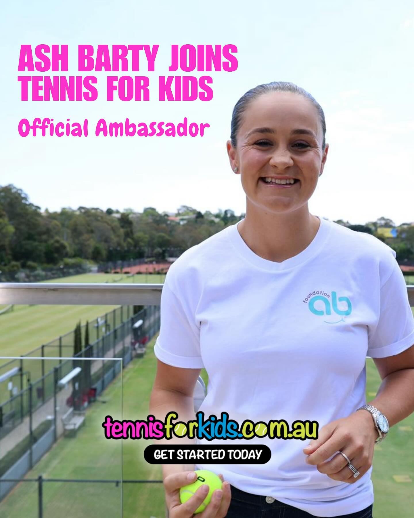 🎾 HUGE NEWS! 🎾 We’re so excited to announce that Ash Barty is joining Tennis For Kids as our official ambassador! Welcome to Tennis For Kids, Ash!
Tennis For Kids is a unique school-based program in Queensland that nurtures tennis players at the grassroots level. We believe in teaching tennis skills but more importantly, helping kids gain confidence, learn resilience and enjoy the many benefits of sport. Together, we’re committed to inspiring the next generation of kids to pick up a racquet and learn important life skills they can use on and off the court.
Let’s serve up some fun together! 🌟
#TennisForKids #AshBarty