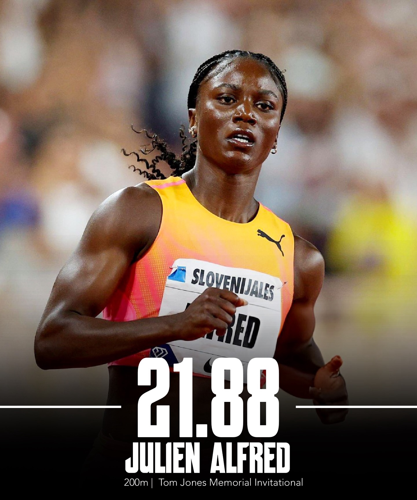 Julien Alfred sets a new world lead!
The Olympic 100m champion from Saint Lucia storms to a blazing 21.88s in her first 200m of the year!
Is a new personal best coming soon?
Post by @athletics_eu
#julienalfred #200m #trackandfield