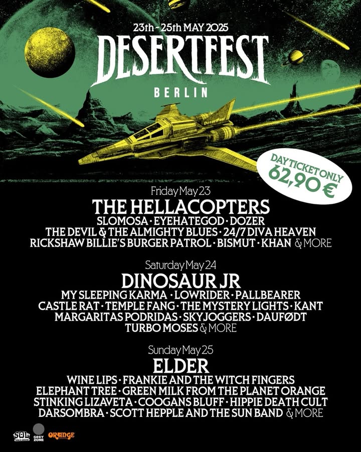 Next up @desertfest_berlin in a few weeks⚡️🤘 Who’s ready for this massive lineup?
#dozerlive #berlinrocks #desertfest #driftingintheendlessvoid #ringsofsaturnsingle