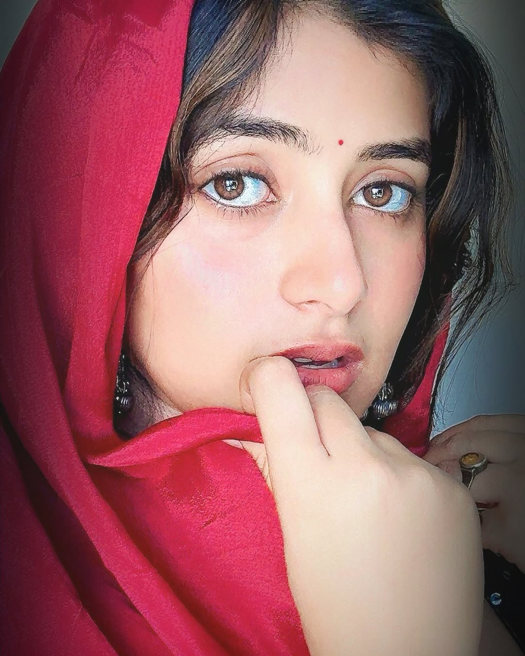 Red drapes, silver jhumkas, and a heart full of old Bollywood dreams.” #photo #photooftheday #instagram #old #80s #instapic