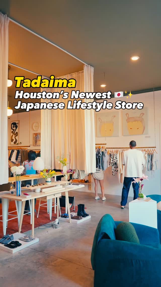Houston’s Newest Japanese Lifestyle Store just opened up in the Heights 🇯🇵✨! Tadaima brings together Houston’s best local brands, vintage shops, and unique art pieces all in one spot. It’s located inside the Asch Building—a collection of cool shops—and it’s even connected to the new Heights Coffee shop so you can seamlessly stroll between the two and grab a matcha while you shop. On weekends, you’ll often find vendors set up outside in the shaded courtyard too, making it the perfect little weekend hangout.
📍: @tadaima.asch (The Heights, Houston)
🍵: Connected to Heights Coffee
🇯🇵: Local Brands + Vintage Finds
☀️: Weekend Outdoor Vendors
👇🏼 TAG A FRIEND TO GO WITH!