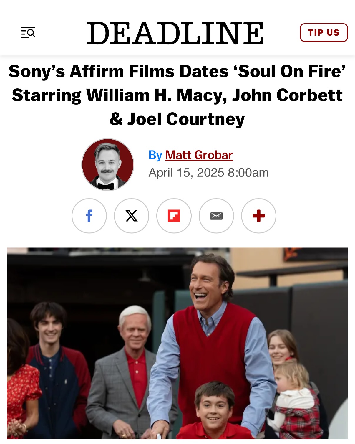 Incredibly excited to share this with you all! โSoul On Fireโ will be in theaters on October 10th through @sonypictures and @affirmfilms!!! This story has changed my life and whole life perspective. I canโt wait for you all to see it so you too can have a glimpse into @johnoleary.inspires life. One of the most incredible, inspiring, and coolest people Iโve ever met and it was a HUGE honor to portray him in the telling of his story. Put it on your calendar October 10!!! JohnOleary #SoulOnFire
