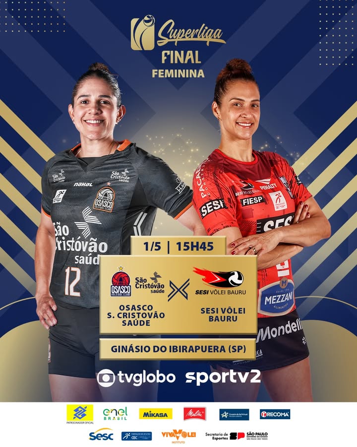Duelo de ouro pelo troféu! 🏆
Osasco São Cristóvão Saúde e Sesi Vôlei Bauru se enfrentam pelo título da Superliga feminina hoje, quinta, às 15h45!
E cada time com uma campeã olímpica pra chamar de sua! 🥇🥇
Companheiras em Londres 2012, a ponteira Natália e a levantadora Dani Lins estarão frente a frente no ginásio do Ibirapuera, em São Paulo! 💪💪
Conta aqui pra quem vai a sua torcida ⬇️
📺 A TV Globo e o @sportv 2 transmitem a decisão!
#volei #voleibrasil #BancodoBrasil #PraTudoQueVocêImaginar #EnergiaParaOEsporte #Recoma #Recoma45Anos #CafeFresquinho #DespertaVoceParaSentirMaisoEsporte #Melitta #superliga
