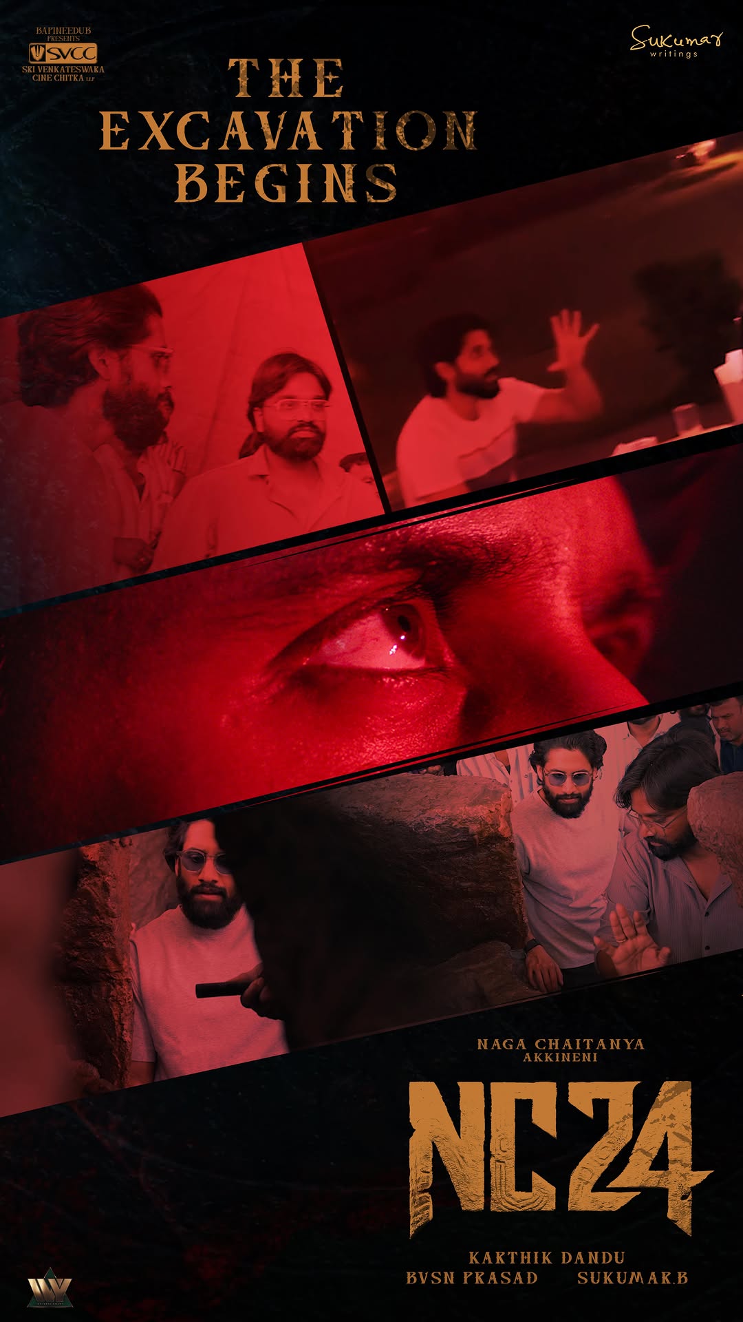 Buried Secrets
Beyond Time
The Raging Mythical Thriller Begins #Nc24 shoot begins . @karthik_cinema #BVSNPrasad @aryasukku @dcunha.neil @b_ajaneesh @NavinNooli @Srinagendra_tangala @archanaaakhilrao @svccofficial @sukumarwritings @nc24chronicles