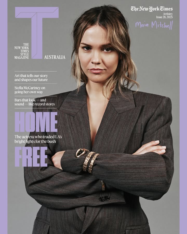 For our Artistry Issue, we needed someone who embodies boldness, brilliance and heart. Enter: Maia Mitchell.
The actress knows what it means to lose herself in a character, and what it takes to find her way back home. After two decades of chasing the same high she felt during her first standing ovation at 14, Maia has learned that true freedom doesn’t come from the applause, but from living a life rooted in authenticity.
In conversation with T Australia, Maia opens up about growing up in Australia’s Northern Rivers, stepping away from Hollywood’s bright lights, and the healing she found after trading red carpets for country tracks. Now starring in Hulu’s The Artful Dodger, she reflects on the power of costume, the art of shapeshifting, and the quiet joys of being happily single at 31 - living in the bush, surrounded by community, creativity, and a version of herself that feels entirely her own.
Read Maia's full feature in our Artistry Issue, on stands now!
Article by Ella Sangster (@ellasangster)
Cover Star: Maia Mitchell (@maiamitchell)
Photography by Pierre Toussaint (@pierretoussaint)
Styling by Virginia van Heythuysen (@vvh_stylist)
Managing Editor: Victoria Pearson (@victoriapearson)
Editor-In-Chief and Publisher: Katarina Kroslakova (@lifeofkatarina)
Maia wears a Bottega Veneta Jacket (@newbottega) and Bvlgari Watch and Bracelet (@bvlgari)