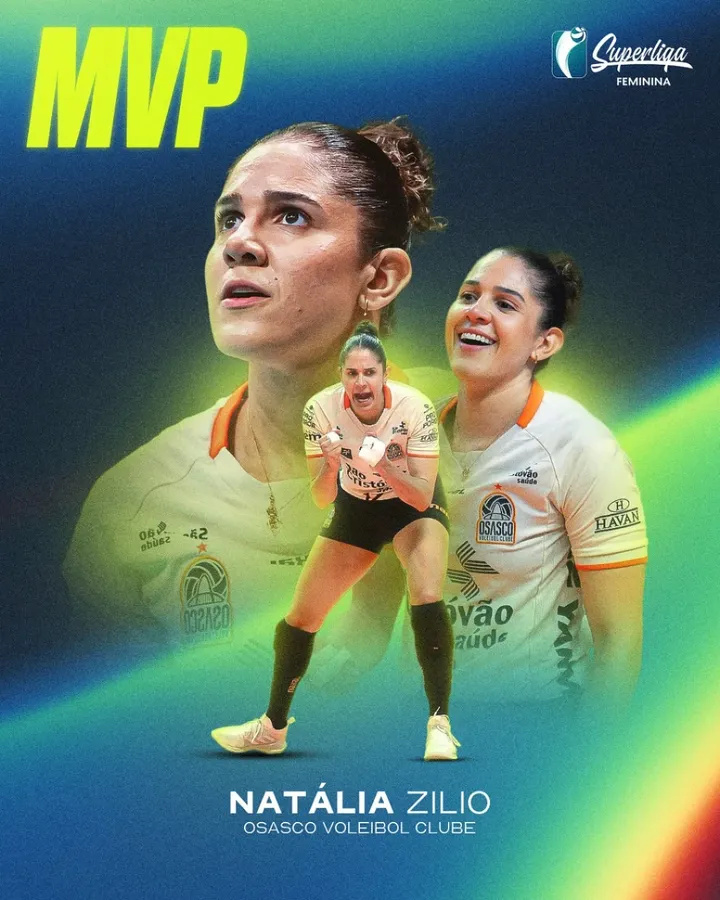 🏐 NATÁLIA, MVP DA #SUPERLIGA 2024/2025! 🔥
A ponteira campeã olímpica brilhou com a camisa do @osascovoleibolclube e foi peça-chave na conquista do hexacampeonato!
Aliás, duas vezes premiada: Melhor Ponteira 🏅 e MVP da temporada 🏆.
Liderança, potência e muita entrega em quadra! 👊🧡🖤
📹: SporTV/VBTV
🏐 #Volleyball #Volei