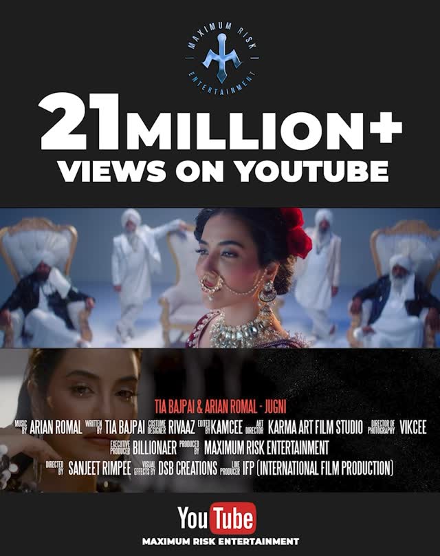 21 MILLION VIEWS on JUGNI
From a vibe to a viral moment, we did that!
Shoutout to the real ones who kept it on repeat
And even the haters who couldn’t stop watching
This isn’t just a song, it’s a wave and it’s only getting bigger
Appreciate every single view… now let’s aim for 50M!
#Jugni #21MillionViews #GratefulButNeverSettle #KeepItMoving
@arianromal @maximumriskentertainment