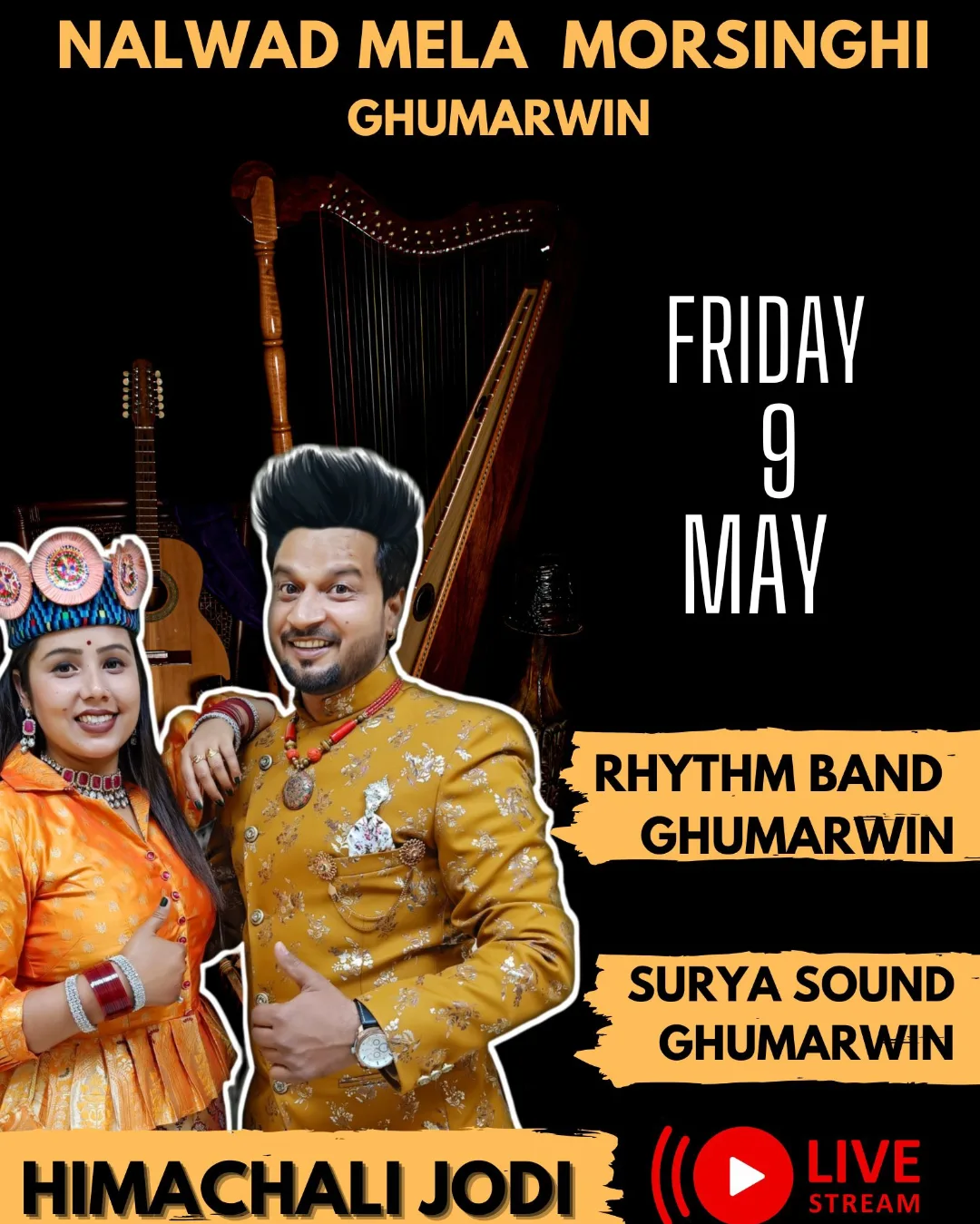 #Nalwad_Mela_Morsinghi_Ghumarwin_Presents
#Himachali_Jodi_Team
#Singer_Ved_Prakash_Vedas_Studios
#Singer_Indu_Bala_Shandil
#Rhythm_Band_Ghumarwin
#Surya_Sound_Ghumarwin
#keep_supporting