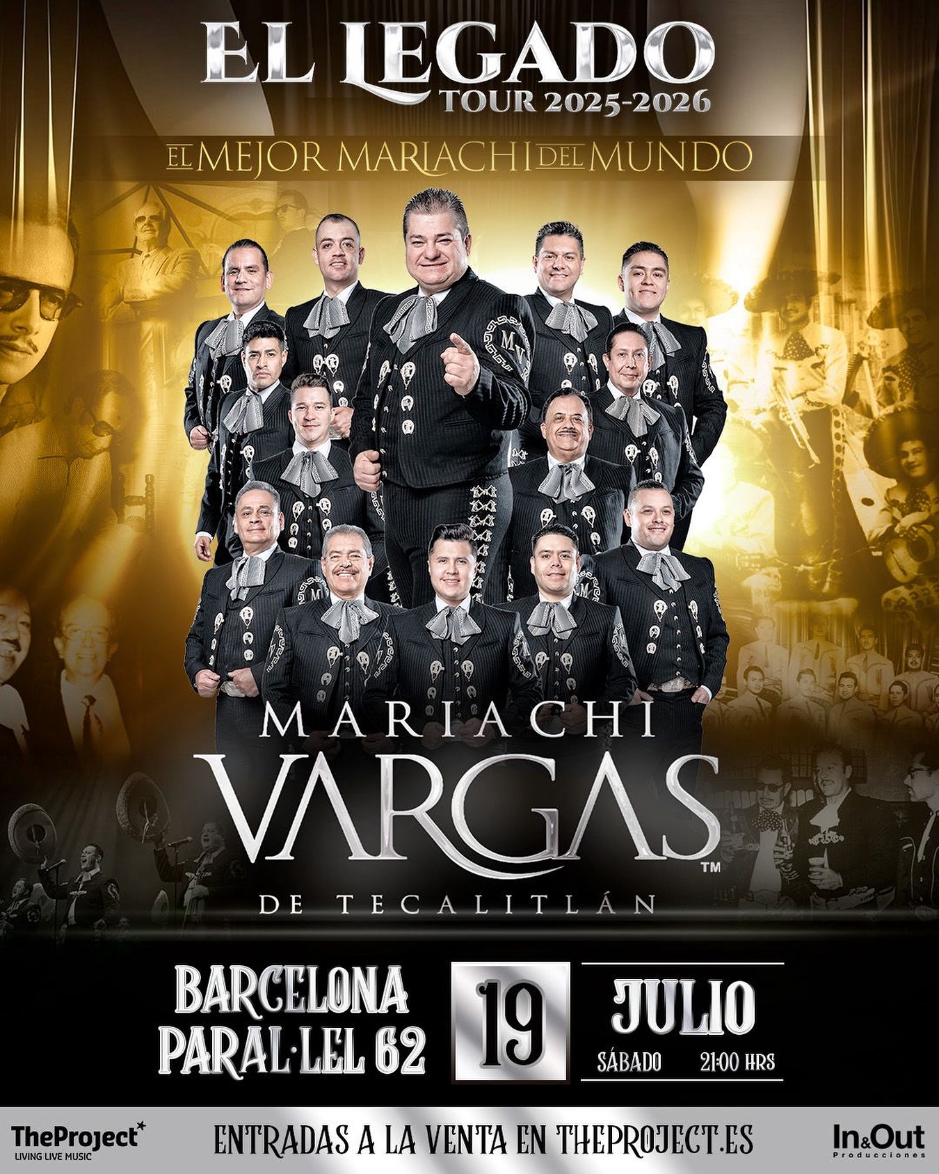 ¡Amigos de Barcelona! 🇪🇸
El Mariachi Vargas de Tecalitlán, el mejor mariachi del mundo, llega a tu ciudad con su espectacular gira El Legado Tour 2025–2026.
Estamos muy emocionados de estar con ustedes este próximo 19 de Julio, no se pierdan este increíble show en donde reviviremos los clásicos del mariachi. @inout.producciones @guitarbcn
📍 Lugar: Paral·lel 62
📅 Fecha: Sábado 19 de julio
🕘 Hora: 21:00 HRS
🎟️ Entradas ya disponibles en: theproject.es
¡No te pierdas este concierto histórico!
#MariachiVargasDeTecalitlán #Barcelona #ElLegadoTour #MúsicaMexicana #Paralel62 #MariachiEnEspaña #ViveElMariachi