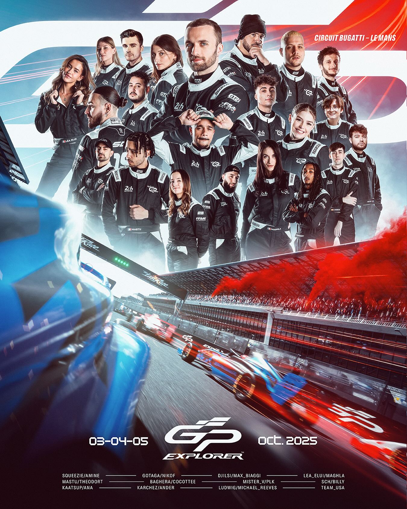 Après deux éditions inoubliables... Le GP Explorer 3 est officiellement lancé ! 🏎️
Rdv les 3, 4 et 5 octobre sur le circuit des @24heuresdumans pour cette ultime édition, et le 5 octobre en live sur ma chaine Twitch.
Ouverture de la billetterie le 04 juin 2025 ✅