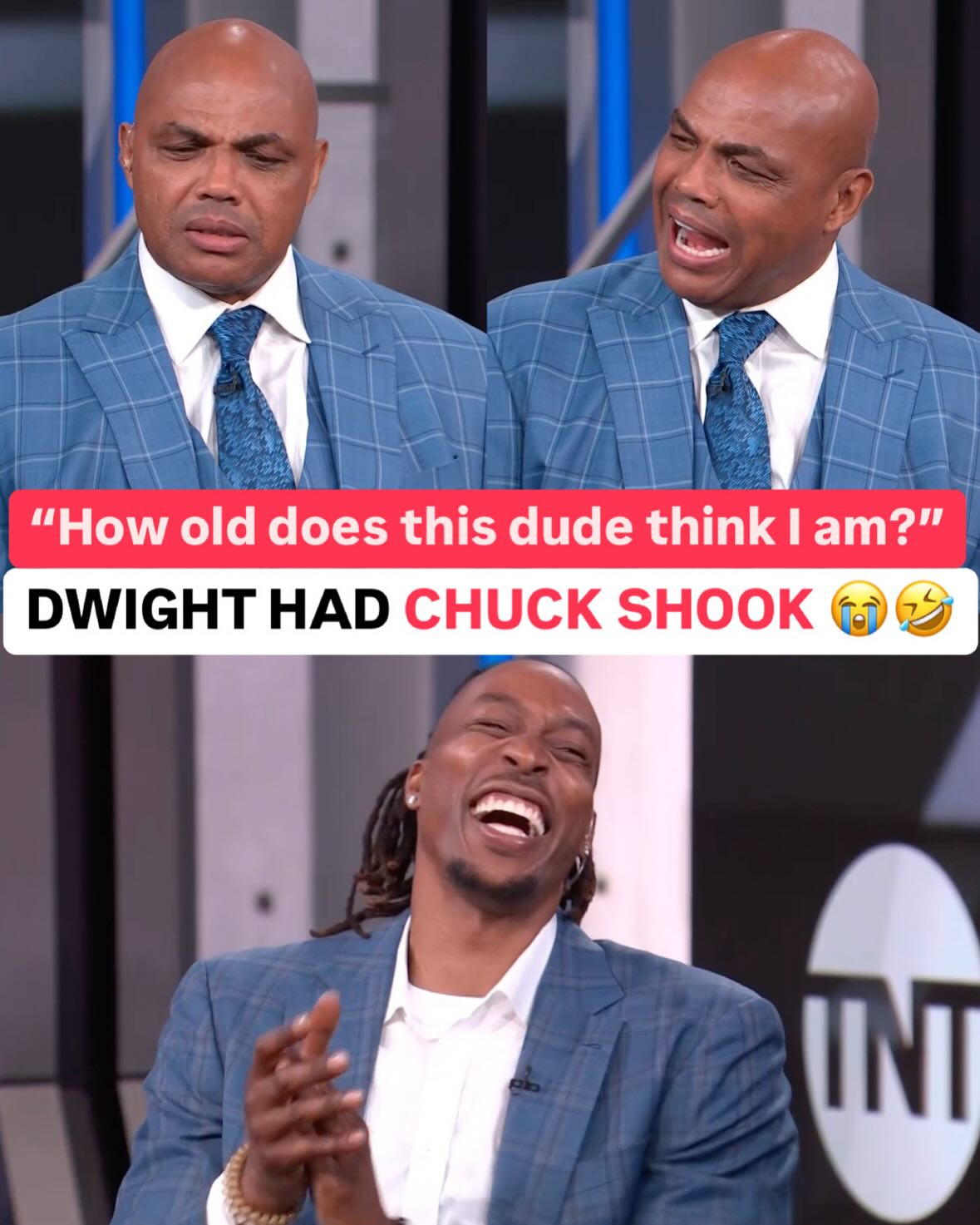 @charleswbarkley put on his headphones after hearing @dwighthoward’s question 💀