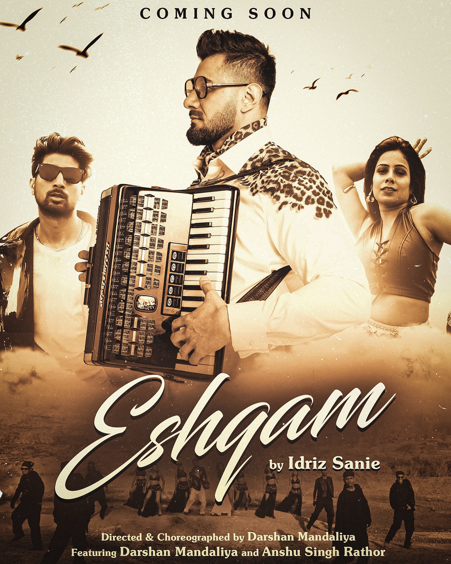 Eshqam
A journey of love, passion, and expression
Created by Idriz Sanie
Starring:
Darshan Mandaliya & Anshu Singh Rathor
Directed + Choreographed by: Darshan Mandaliya
Concept: Rohed Khan
COMING SOON…
—
🎶 Song Credits:
Lyrics & Music: Idriz Sanie
Music Arrangement: Hamada Enani
—
Makeup: Irene Makiou
Stylist: Lazaros Orfanidis
Styling Assistants: Kelly Xatzidaki, Vera Adamidou
—
#Eshqam #NewMusic #MusicVideo #ComingSoon #IdrizSanie #DarshanMandaliya #LoveAndPassion #persian #bollywood