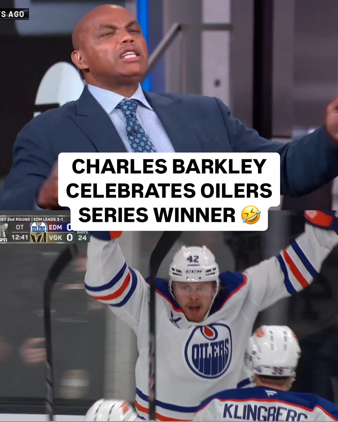 Chuck is riding with the Oilers 🤣👏