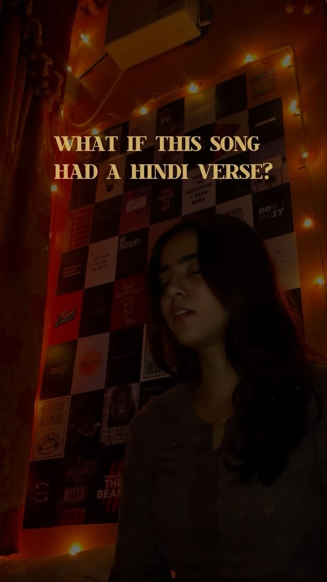 The ordinary- Hindi x English
@alexwaarren
Comment down your favourite line ๐
Lyrics-
โTeri ankhon mai hai chupa ye meetha sa tamasโ
โDekhu inmai mai chalta banu teri aur bas.โ
โZulfein teri sawaru tere chehre pe mai kyaโ
โDhadkano mai dhadakta hai sirf tera pyaarโ
โTu paas ho toh mujheย lgeย gharย apnaโ
.
.
.
.
.
.
.
.
.
.
#theordinary #alexwarren #englishcover #music #fyp #reelitfeelit #trendingreels #explore #femalecover #explorepage #coversong #trending
