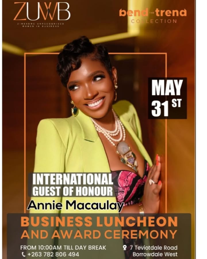 I’m excited to be attending the Zimbabwe Unrecognised Men & Women in Business Prestigious Awards and Business Luncheon as an International Guest of Honour .
The event is a brain child of Young Entrepreneur Ms Primrose January @primmy_jay to recognise the hardworking men and women doing well for the economy of Zimbabwe ! 🇿🇼
Zimbabweans and all my Nigerian friends based in Zimbabwe , join me on the 31st of May 2025 at 📍7 Teviotdale Rd Borrowdale West in Harare , Zimbabwe . More details on the flyer. See you there !
