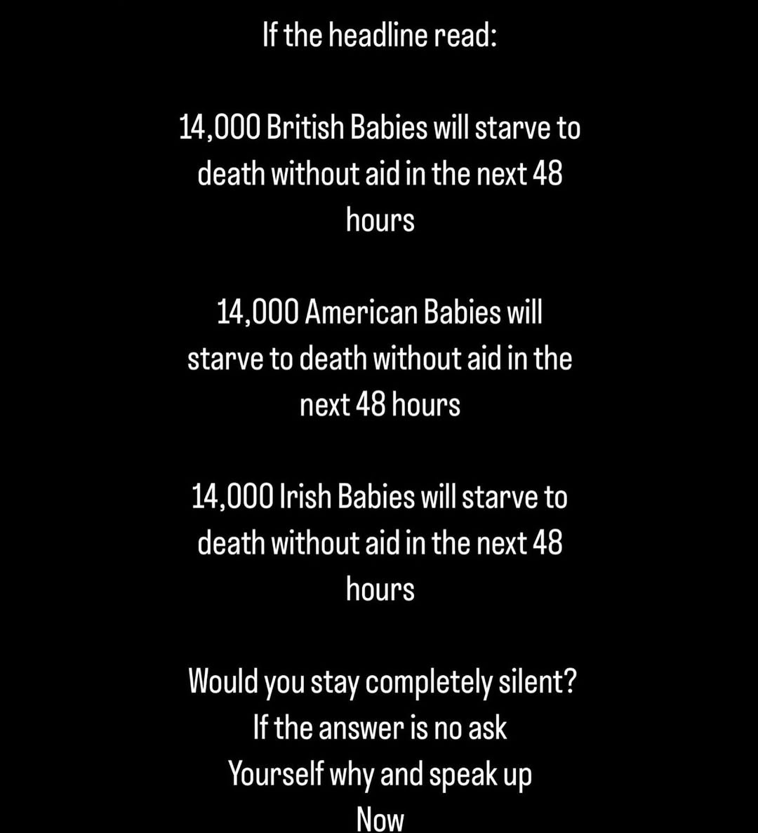 It is time to speak up for the thousands of innocent children in Gaza who are facing forced starvation and death.
I cannot comprehend the levels of inhumanity.
Silence at this moment is complicit and violent.
#permanentceasefirenow