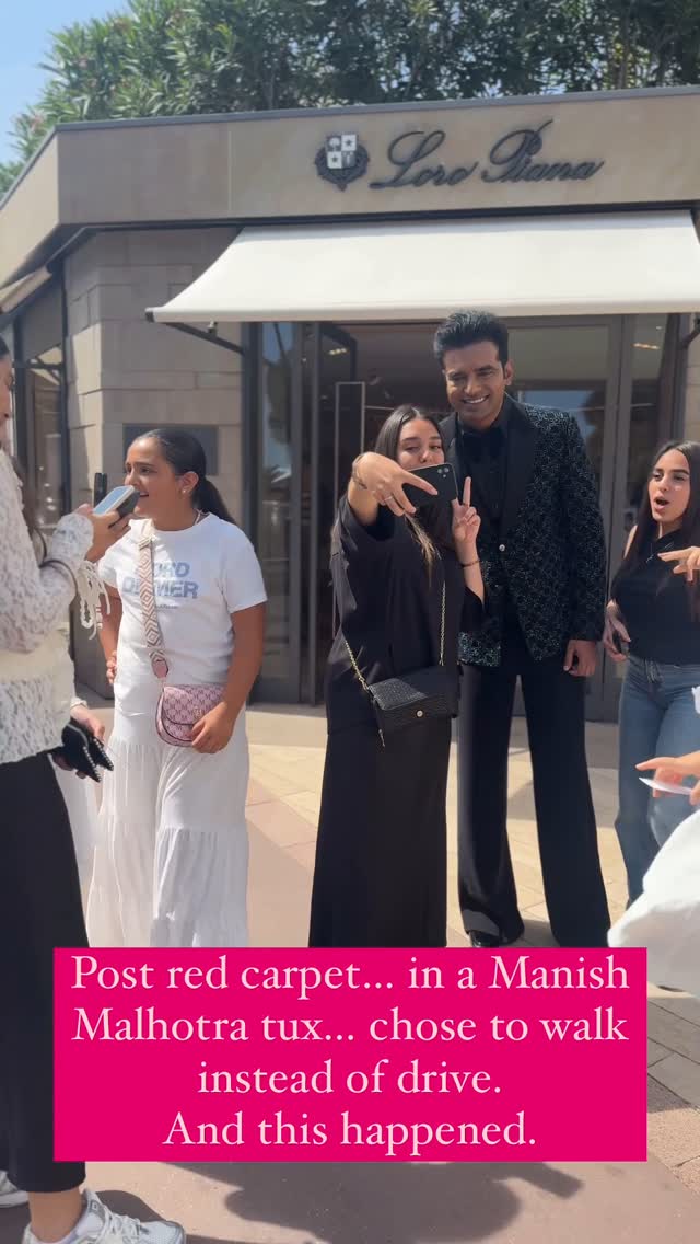 Skipped the car, took a walk… and found joy on the streets of Cannes.
Wearing a @manishmalhotra05 tux, straight from the red carpet — met strangers from around the world who made me feel like family.
Cinema unites. Style speaks. Moments like these live forever.
#Cannes2025 #ManishMalhotra #AbhishekSingh #RedCarpetToRealLife #FromIndiaToTheWorld #CannesDiaries
