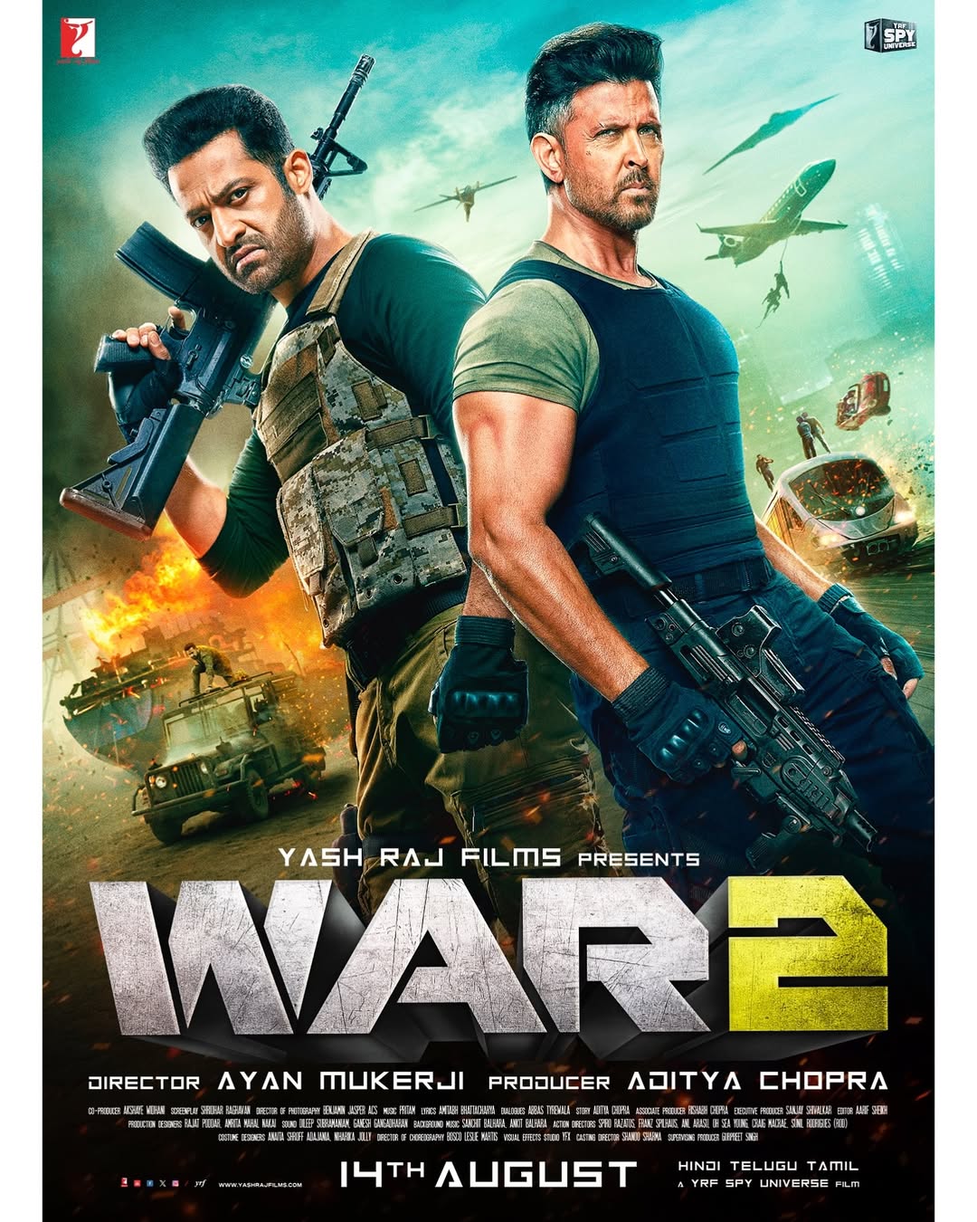 This time, the war has no rules.
Watch #War2Teaser now *Link in bio*
#War2 only in theatres from 14th August. Releasing in Hindi, Telugu and Tamil.
@hrithikroshan @kiaraaliaadvani @ayan_mukerji @yrf #YRFSpyUniverse