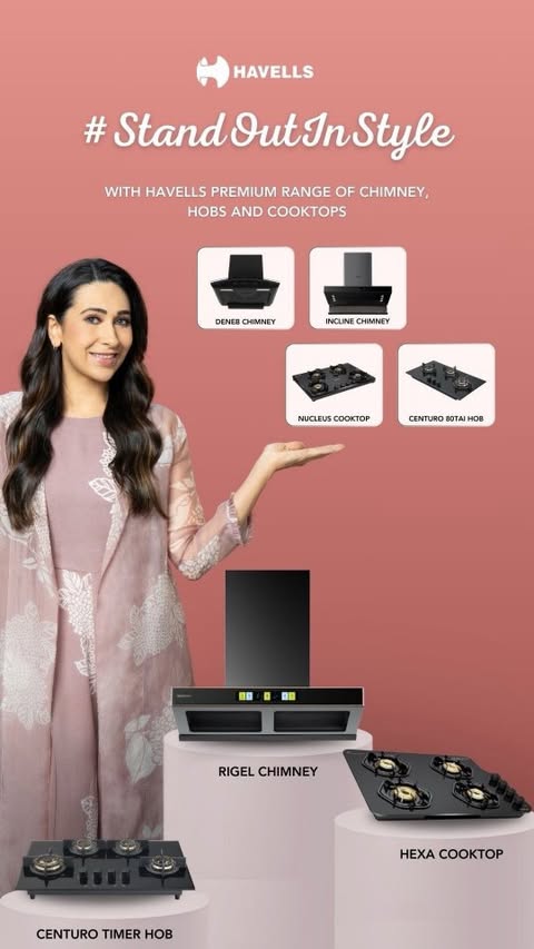 Reimagine your kitchen with Havells!
Experience innovation with the Rigel Chimney’s unmatched power and the Centuro Hob’s precise timers. Stylish, durable, and made for every Indian home. #StandOutInStyle with Havells premium range of chimneys, hobs, and cooktops.
Watch how we turn kitchen chaos into culinary charm with @therealkarismakapoor ✨
Check it out via @havells__india’s link in bio.
#Havells #HavellsKitchenAppliances #HavellsChimney #HavellsHob #Chimney #Hob