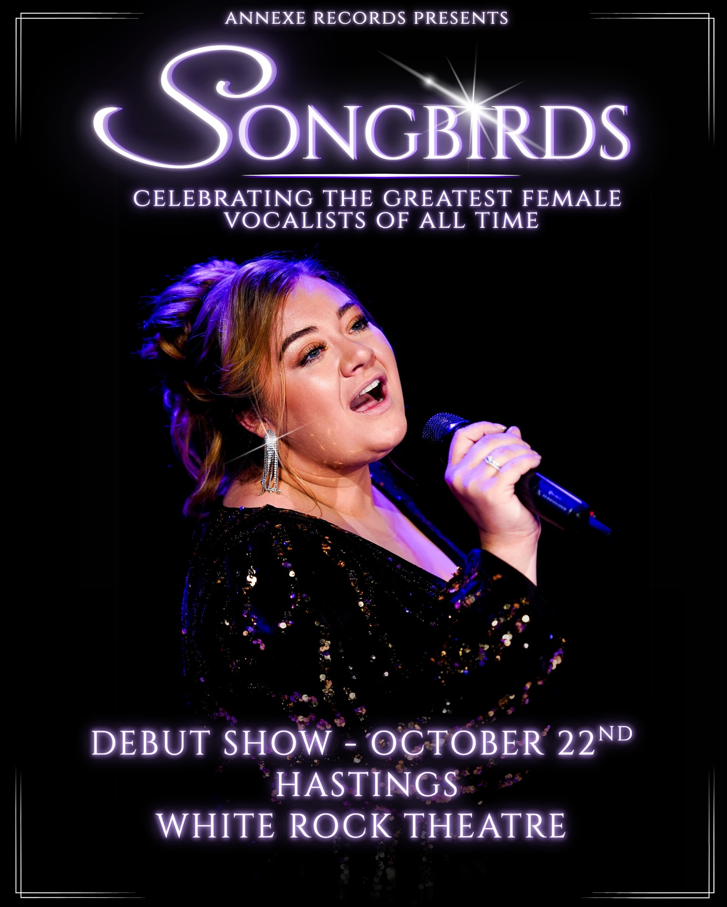 Songbirds ✨ Brand new live show!
Click 🔗 in bio for tickets 🎟️
Join me for an unforgettable night, celebrating the greatest female vocalists of all time! 💕
A night for all generations to enjoy as I share the timeless music of Barbra Streisand, Karen Carpenter, Whitney Houston, Céline Dion, Aretha Franklin, Adele, and many more of our favourite female artists. 🎙️
I’m debuting this show at the White Rock Theatre in Hastings on October 22nd, and hope you can join me!
Join me as I take you on an emotional journey, through the power of captivating storytelling of this iconic music. 🥹
✨ Sit back and let the music of these songbirds steal your heart all over again! ✨