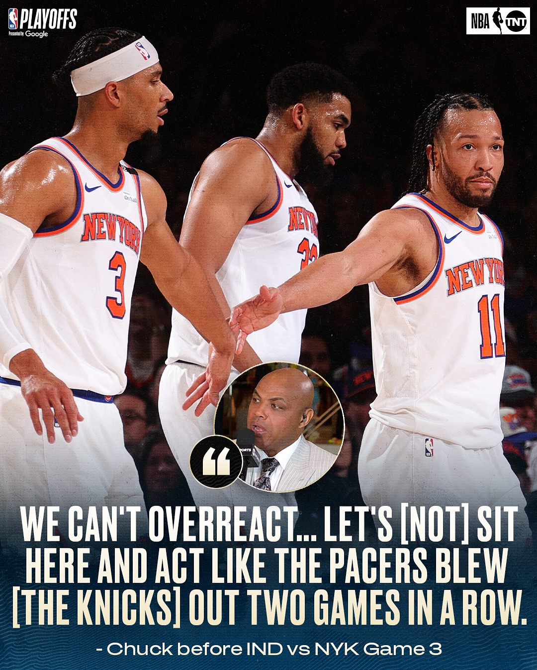 Before the @nyknicks win in Game 3, @charleswbarkley felt the series was much closer than it might have looked 🗣️🤔